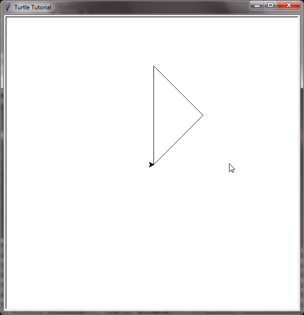 Turtle program showing the use of clearstamps function of the python turtle module