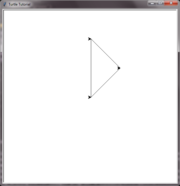 Turtle program showing the use of stamp function of the python turtle module