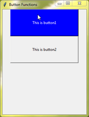 tkinter buttons while using its mainly used commands