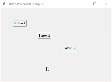 Tkinter button placement tutorial demonstrating 'place' geometry manager for precise positioning. Learn Tkinter button layout, Python GUI development.