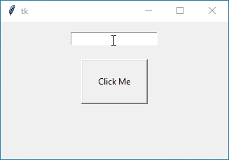 Tkinter example showing custom highlight thickness: Entry widget with 10px thickness and 'Click Me' button with 20px thickness.